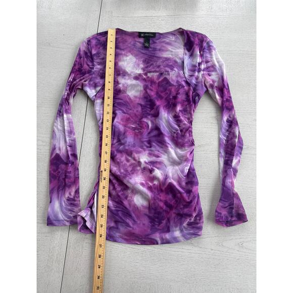 INC Y2k Vintage Sheer Trashy Bimbocore Barbiecore Long Sleeve Top (N) - Picture 2 of 6